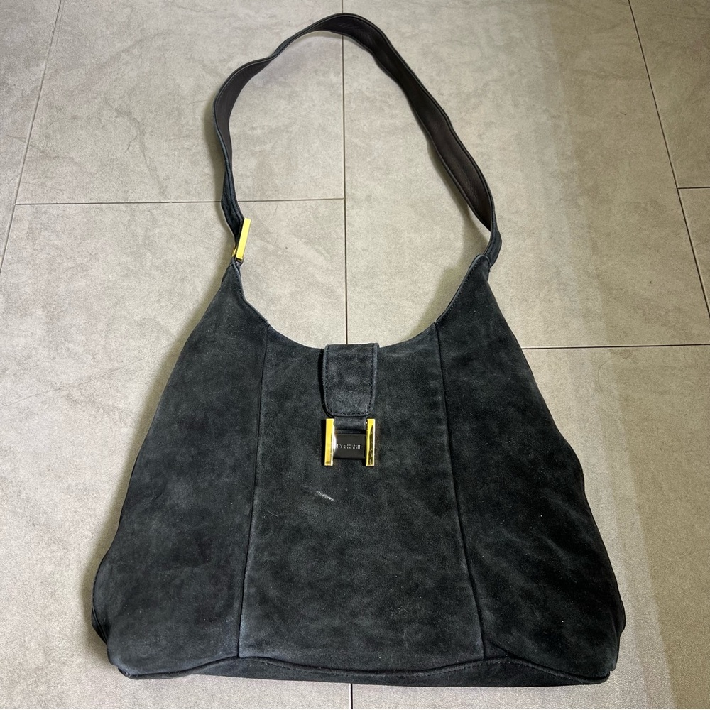 By Sharif Suede Shoulder Bag Handbag Americana